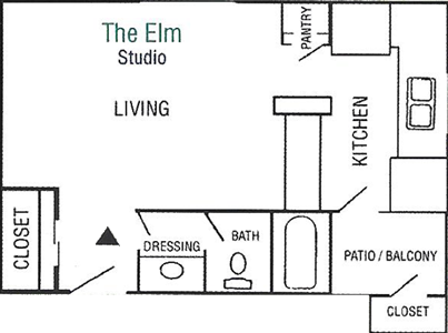 The Elm - Studio / One Bath*