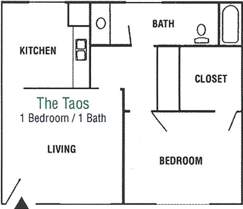 The Taos - One Bedroom / One Bath*