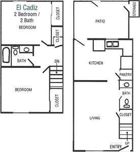 El Cadiz - Two Bedroom / Two Bath*