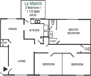 La Madrid - Three Bedroom / One and 1/2 Bath*