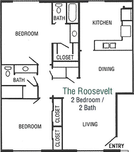 The Roosevelt - Two Bedroom / Two Bath*